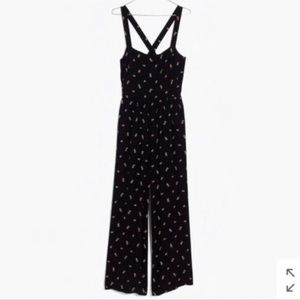 Madewell Black Jumpsuit with Pattern